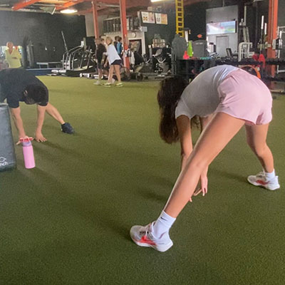 カリフォルニアのGYMでトレーニング