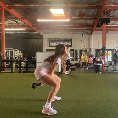 カリフォルニアのGYMでトレーニング