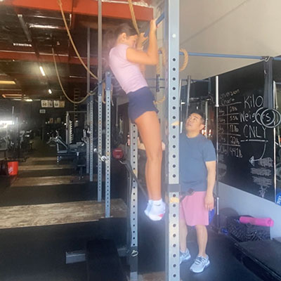 カリフォルニアのGYMでトレーニング