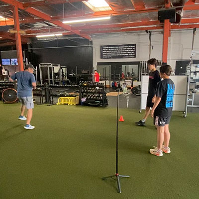 カリフォルニアのGYMでトレーニング