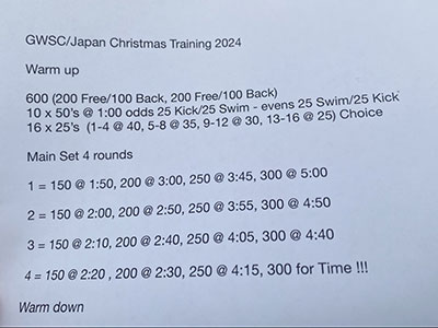 千葉すずコーチとのスイミングキャンプの内容